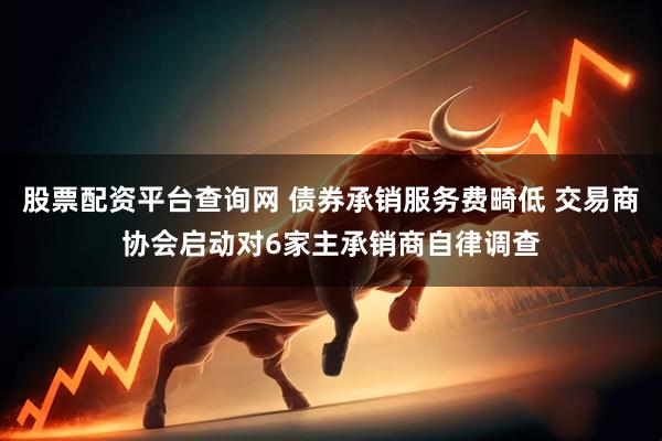 股票配资平台查询网 债券承销服务费畸低 交易商协会启动对6家主承销商自律调查